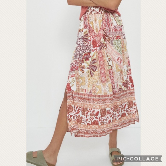 Anthropologie Indira Maxi Skirt in Pink - Picture 12 of 14